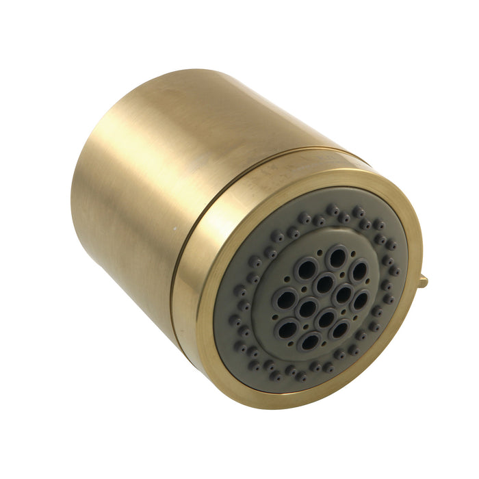 Kingston Sona KX8617 - Vilbosch 3-3/16 Inch Round 2-Function ABS Shower Head, Brushed Brass