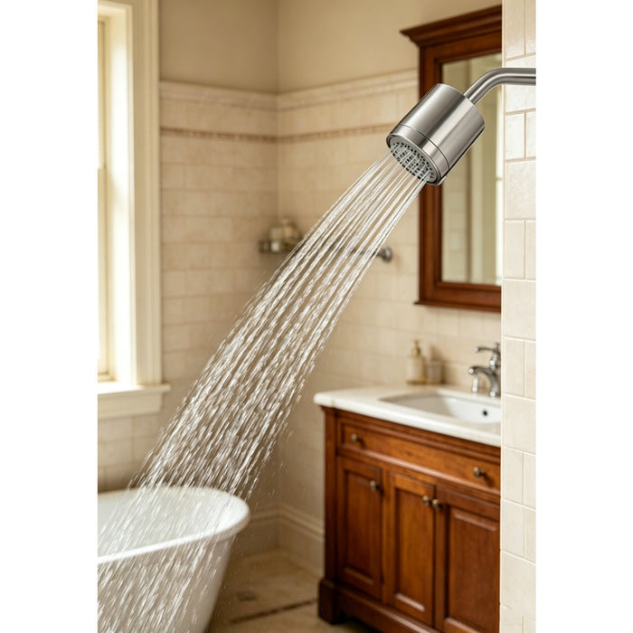 Kingston Sona KX8618 - Vilbosch 3-3/16 Inch Round 2-Function ABS Shower Head, Brushed Nickel