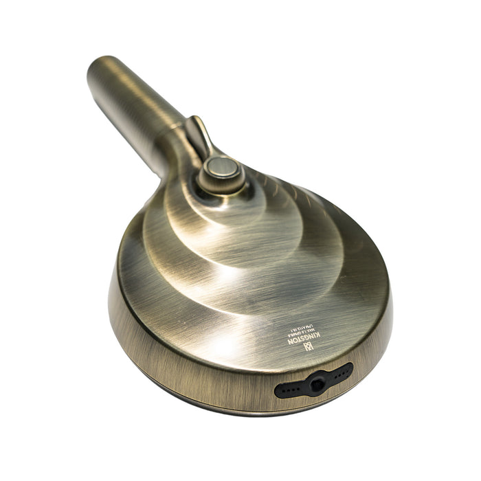 Kingston Regal KXH1001A3 10-Function Hand Shower with Power Wash, Antique Brass