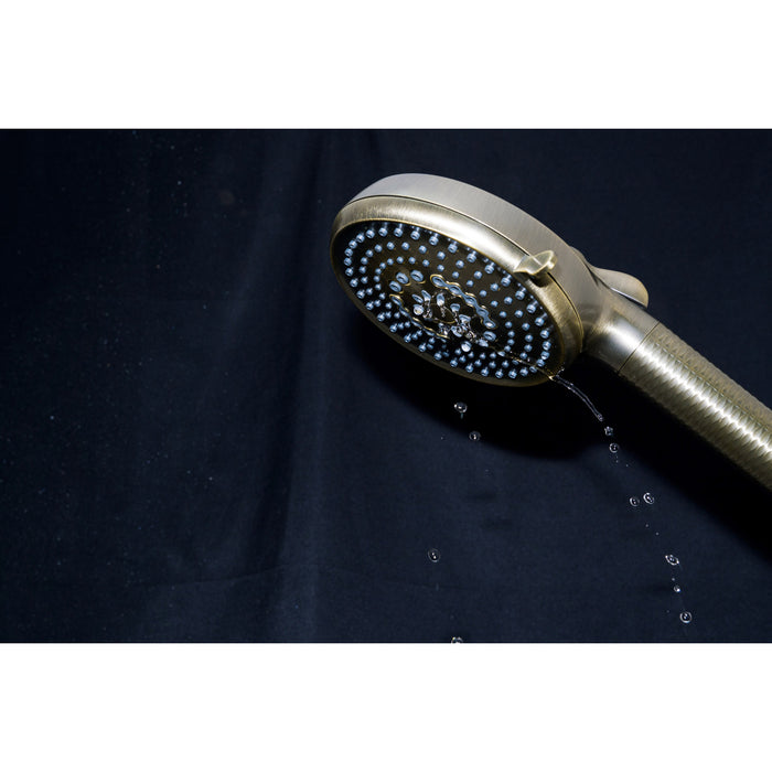 Kingston Regal KXH1001A3 10-Function Hand Shower with Power Wash, Antique Brass