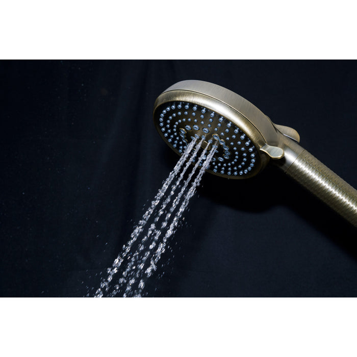 Kingston Regal KXH1001A3 10-Function Hand Shower with Power Wash, Antique Brass