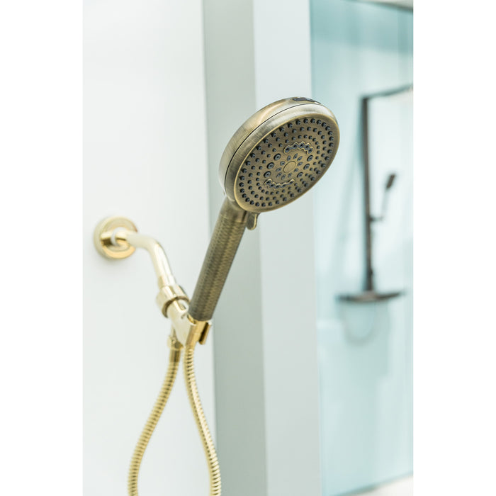 Kingston Regal KXH1001A3 10-Function Hand Shower with Power Wash, Antique Brass