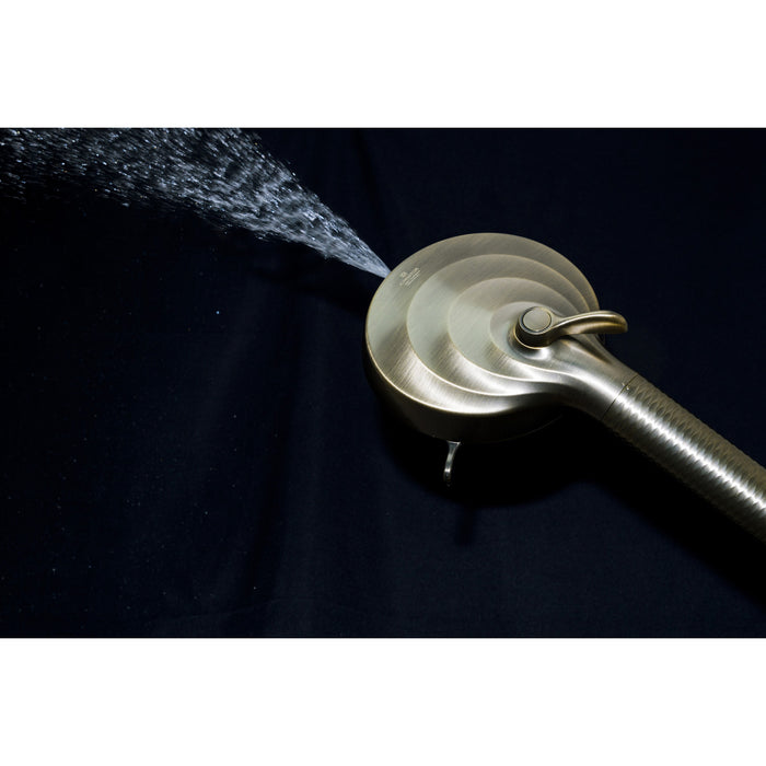 Kingston Regal KXH1001A3 10-Function Hand Shower with Power Wash, Antique Brass