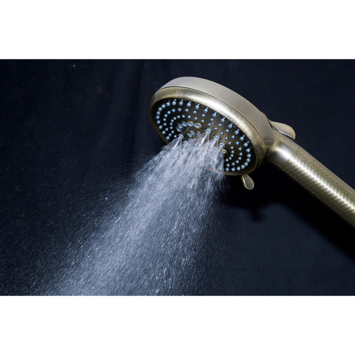 Kingston Regal KXH1001A3 10-Function Hand Shower with Power Wash, Antique Brass