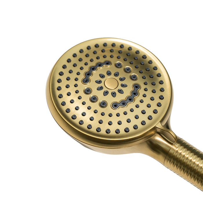 Kingston Regal KXH1001A7 10-Function Hand Shower with Power Wash, Brushed Brass