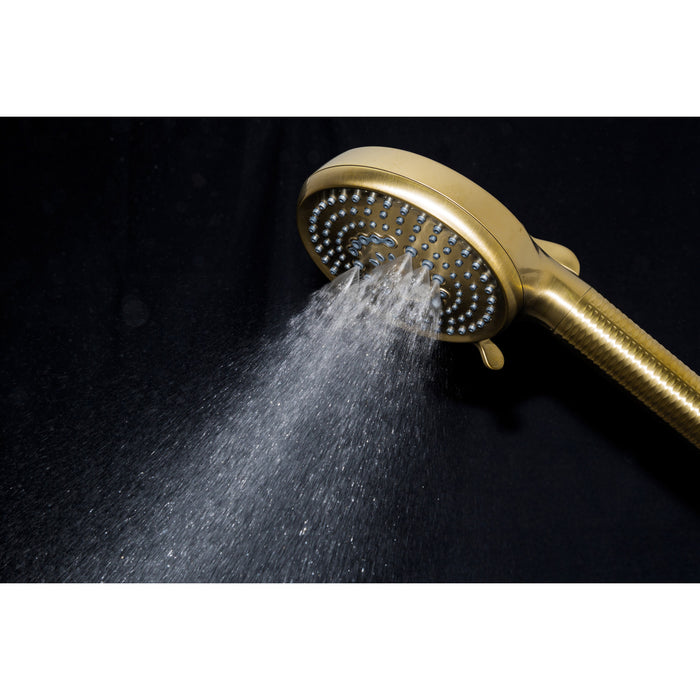 Kingston Regal KXH1001A7 10-Function Hand Shower with Power Wash, Brushed Brass
