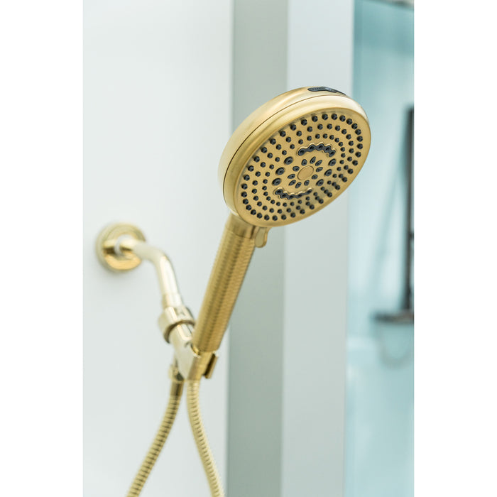 Kingston Regal KXH1001A7 10-Function Hand Shower with Power Wash, Brushed Brass