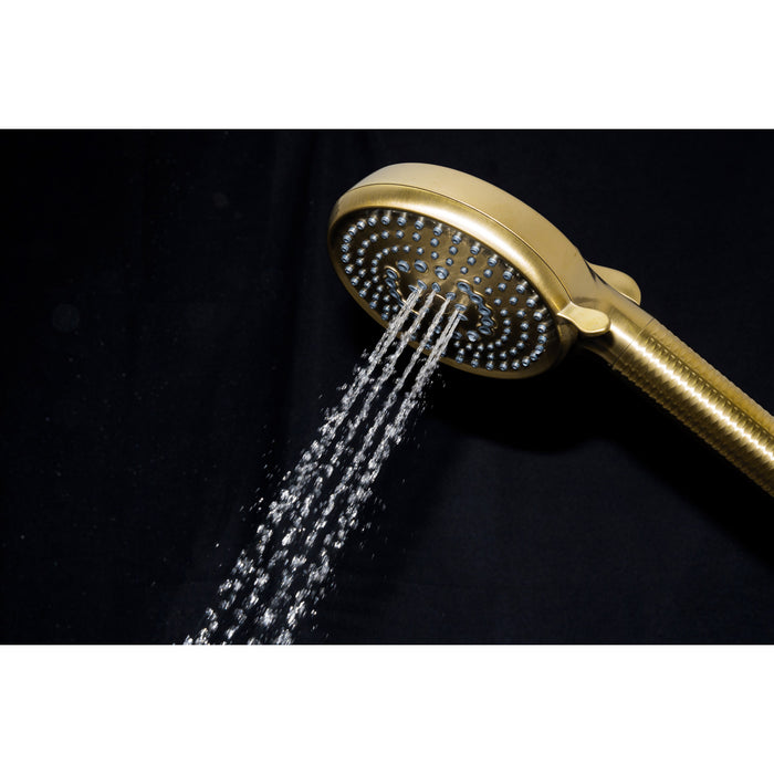 Kingston Regal KXH1001A7 10-Function Hand Shower with Power Wash, Brushed Brass