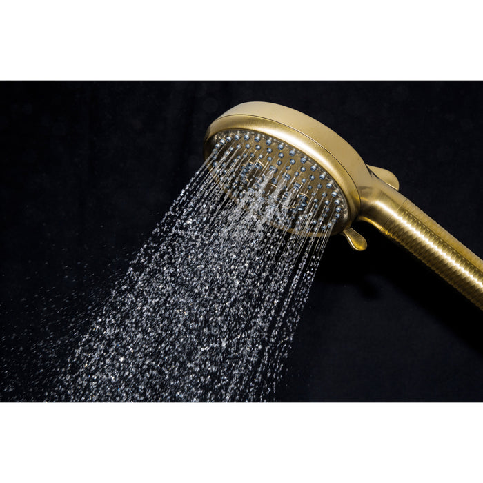 Kingston Regal KXH1001A7 10-Function Hand Shower with Power Wash, Brushed Brass