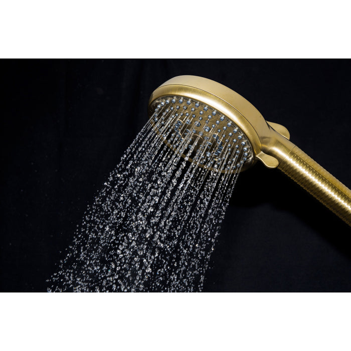 Kingston Regal KXH1001A7 10-Function Hand Shower with Power Wash, Brushed Brass