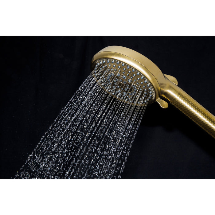 Kingston Regal KXH1001A7 10-Function Hand Shower with Power Wash, Brushed Brass