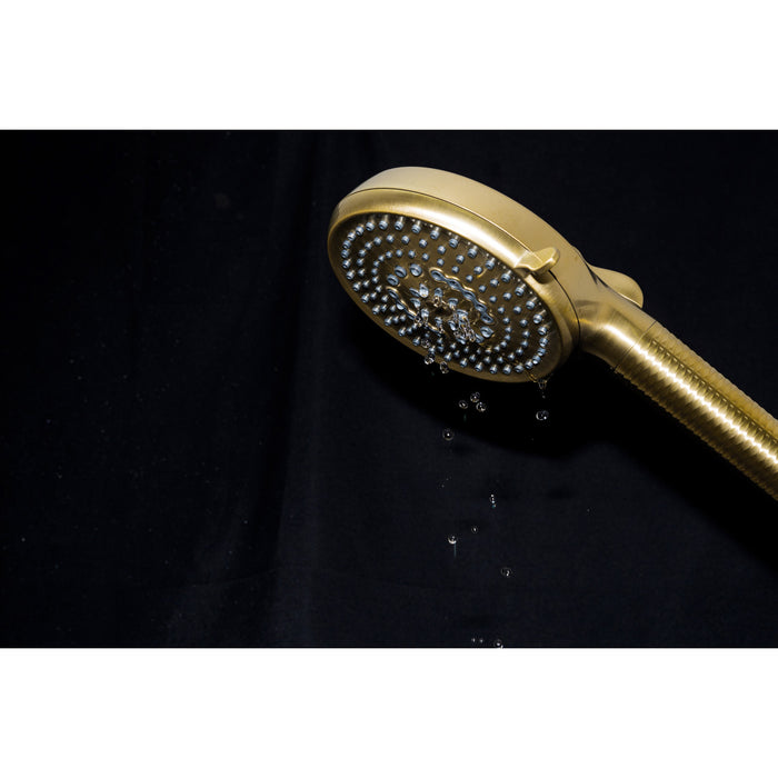 Kingston Regal KXH1001A7 10-Function Hand Shower with Power Wash, Brushed Brass
