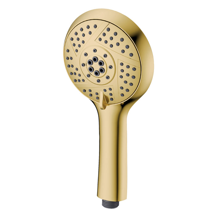 Kingston Tulare KXH154A7 - Vilbosch 5-Function Round Hand Shower, Brushed Brass