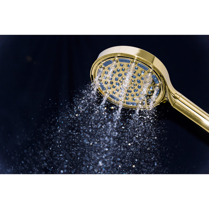 Kingston Regal KXH635A2 6-Function Hand Shower with Power Wash, Polished Brass