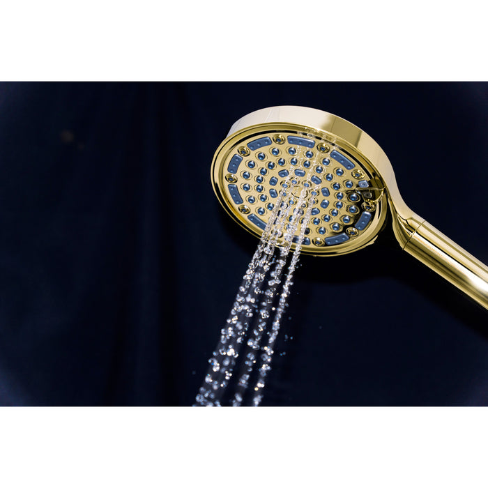 Kingston Regal KXH635A2 6-Function Hand Shower with Power Wash, Polished Brass