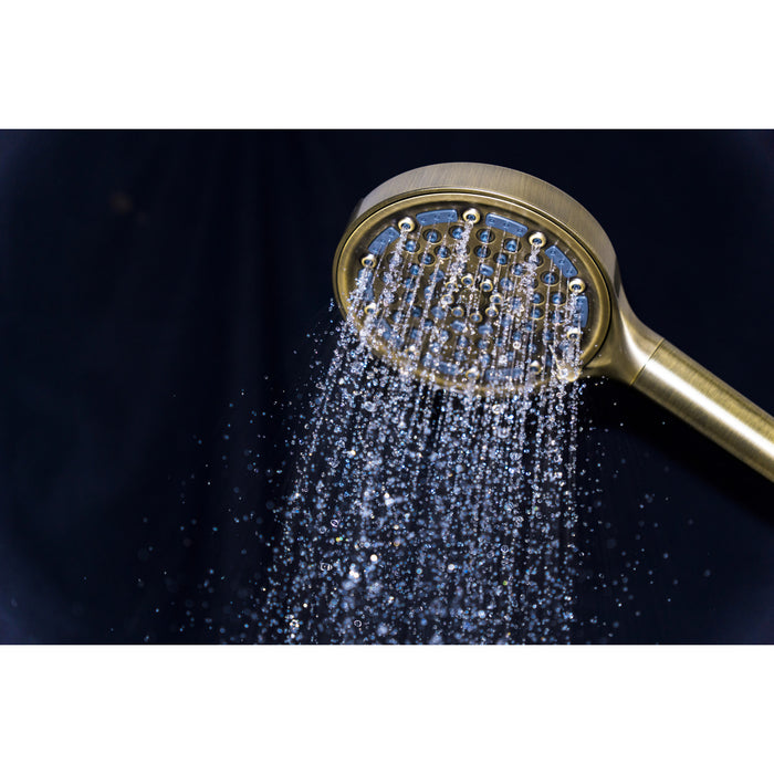 Kingston Regal KXH635A3 6-Function Hand Shower with Power Wash, Antique Brass