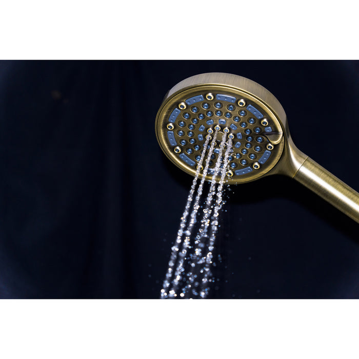 Kingston Regal KXH635A3 6-Function Hand Shower with Power Wash, Antique Brass