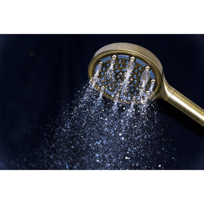 Kingston Regal KXH635A3 6-Function Hand Shower with Power Wash, Antique Brass