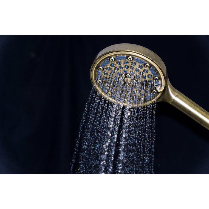 Kingston Regal KXH635A3 6-Function Hand Shower with Power Wash, Antique Brass