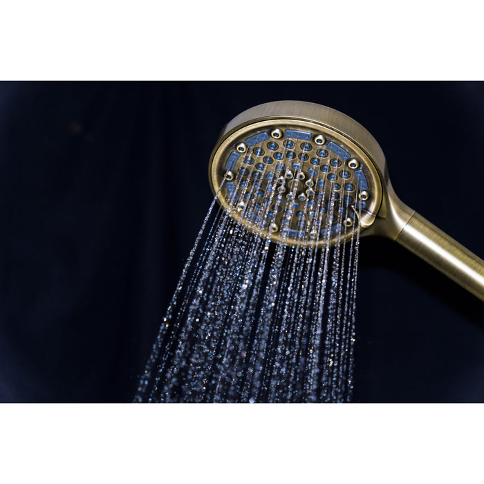 Kingston Regal KXH635A3 6-Function Hand Shower with Power Wash, Antique Brass