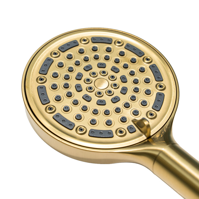 Kingston Regal KXH635A7 6-Function Hand Shower with Power Wash, Brushed Brass