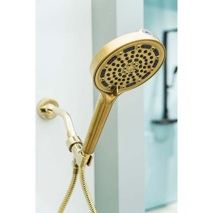 Kingston Regal KXH635A7 6-Function Hand Shower with Power Wash, Brushed Brass