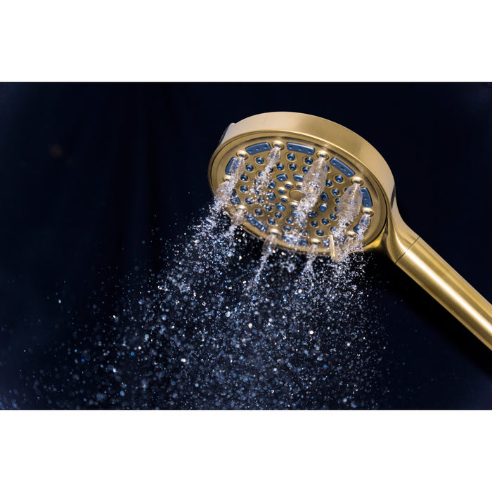 Kingston Regal KXH635A7 6-Function Hand Shower with Power Wash, Brushed Brass