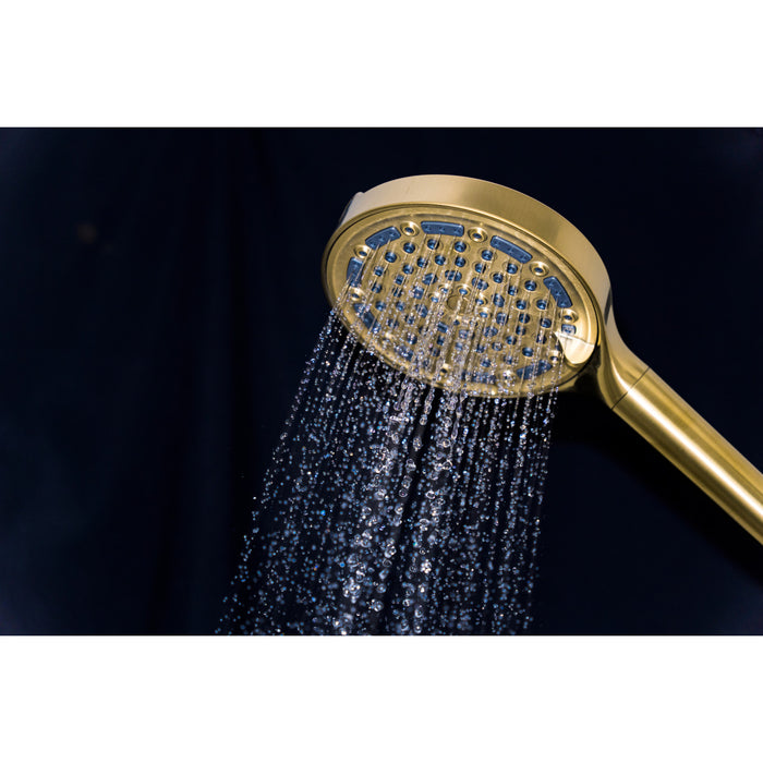 Kingston Regal KXH635A7 6-Function Hand Shower with Power Wash, Brushed Brass