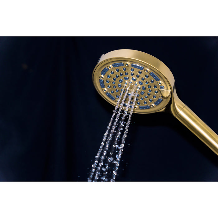 Kingston Regal KXH635A7 6-Function Hand Shower with Power Wash, Brushed Brass