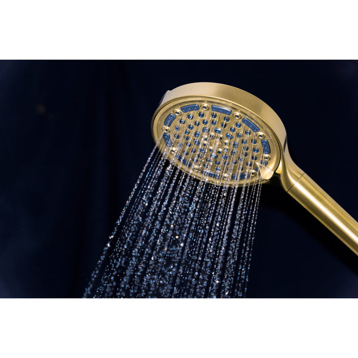 Kingston Regal KXH635A7 6-Function Hand Shower with Power Wash, Brushed Brass