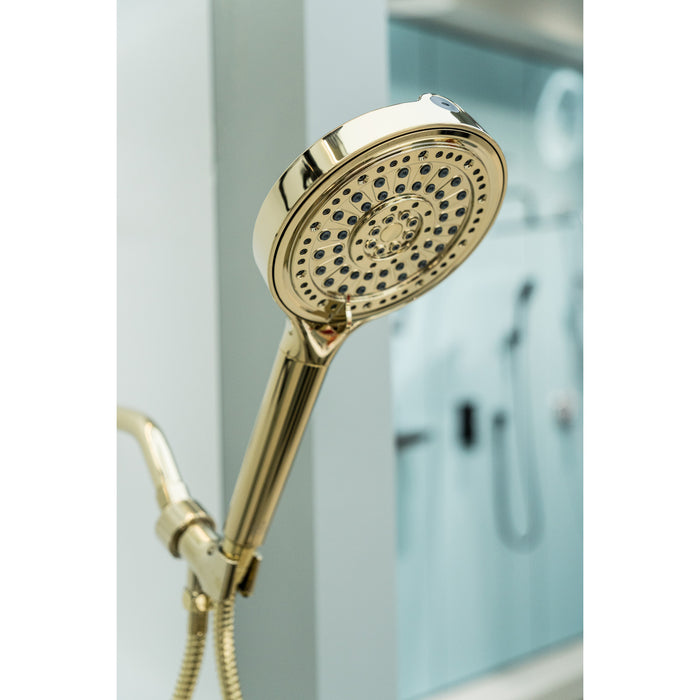 Kingston Regal KXH636A2 6-Function Hand Shower with Power Wash, Polished Brass