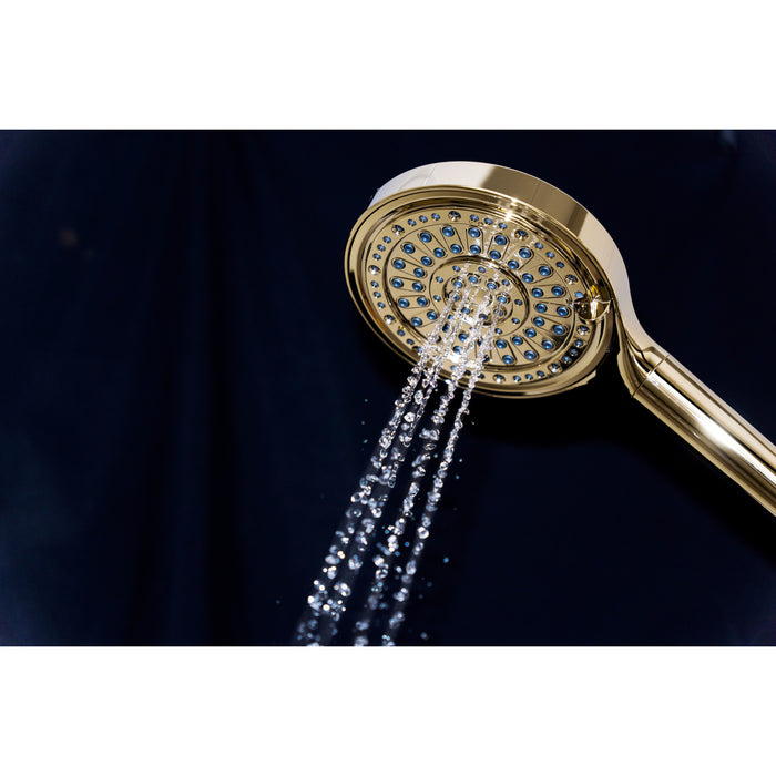 Kingston Regal KXH636A2 6-Function Hand Shower with Power Wash, Polished Brass