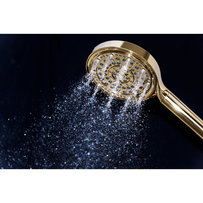 Kingston Regal KXH636A2 6-Function Hand Shower with Power Wash, Polished Brass