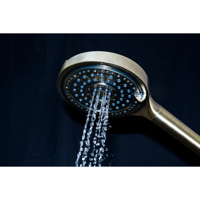 Kingston Regal KXH636A3 6-Function Hand Shower with Power Wash, Antique Brass