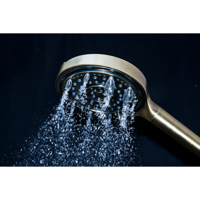 Kingston Regal KXH636A3 6-Function Hand Shower with Power Wash, Antique Brass
