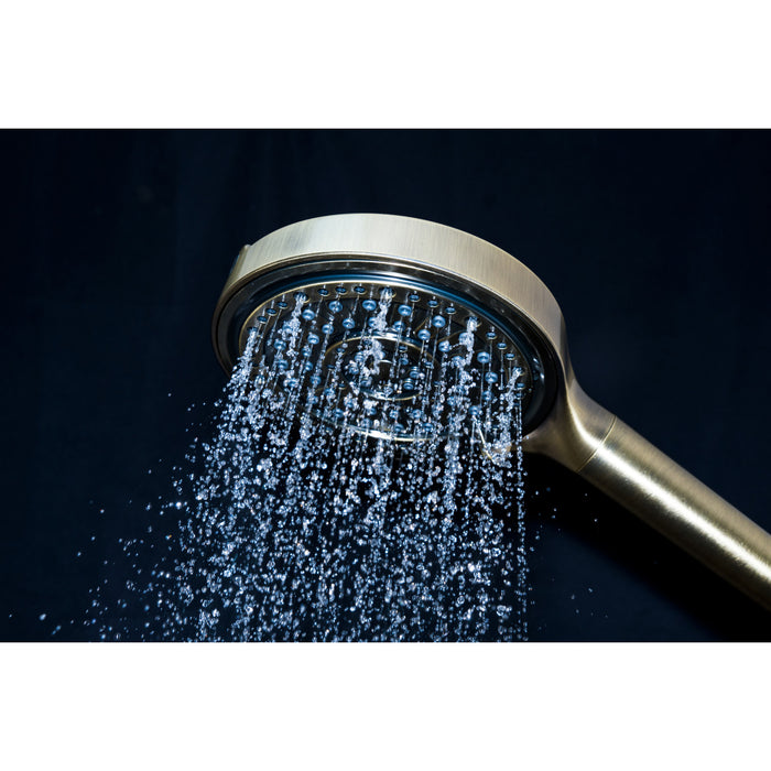 Kingston Regal KXH636A3 6-Function Hand Shower with Power Wash, Antique Brass