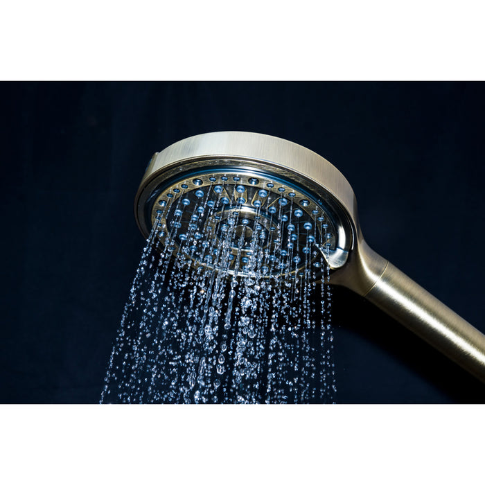 Kingston Regal KXH636A3 6-Function Hand Shower with Power Wash, Antique Brass