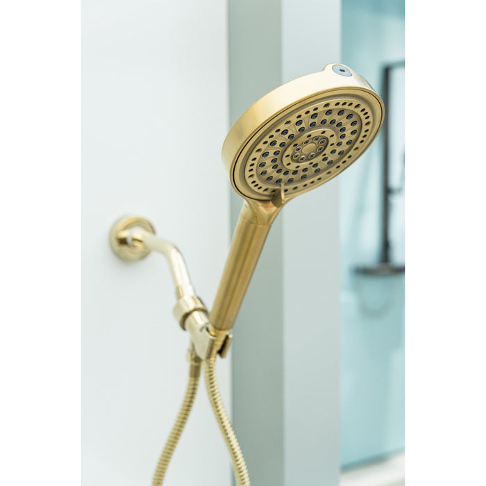 Kingston Regal KXH636A7 6-Function Hand Shower with Power Wash, Brushed Brass