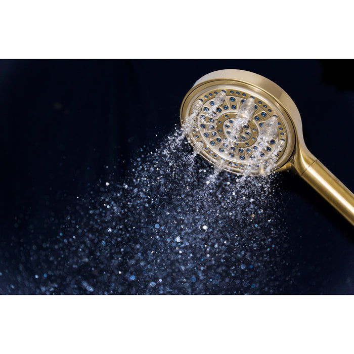 Kingston Regal KXH636A7 6-Function Hand Shower with Power Wash, Brushed Brass