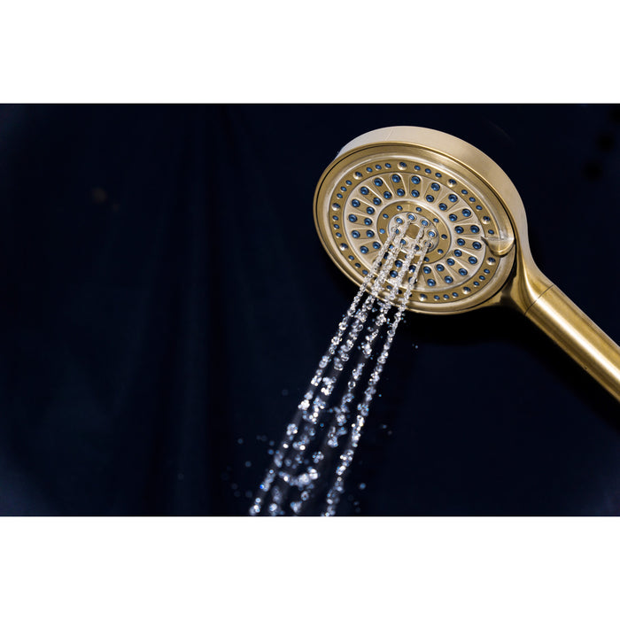 Kingston Regal KXH636A7 6-Function Hand Shower with Power Wash, Brushed Brass