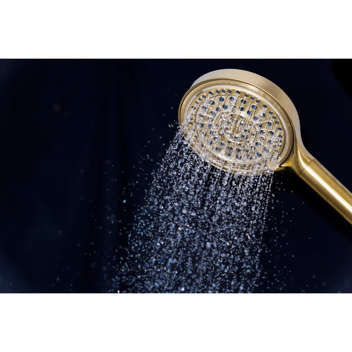 Kingston Regal KXH636A7 6-Function Hand Shower with Power Wash, Brushed Brass