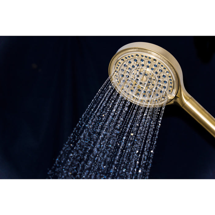 Kingston Regal KXH636A7 6-Function Hand Shower with Power Wash, Brushed Brass