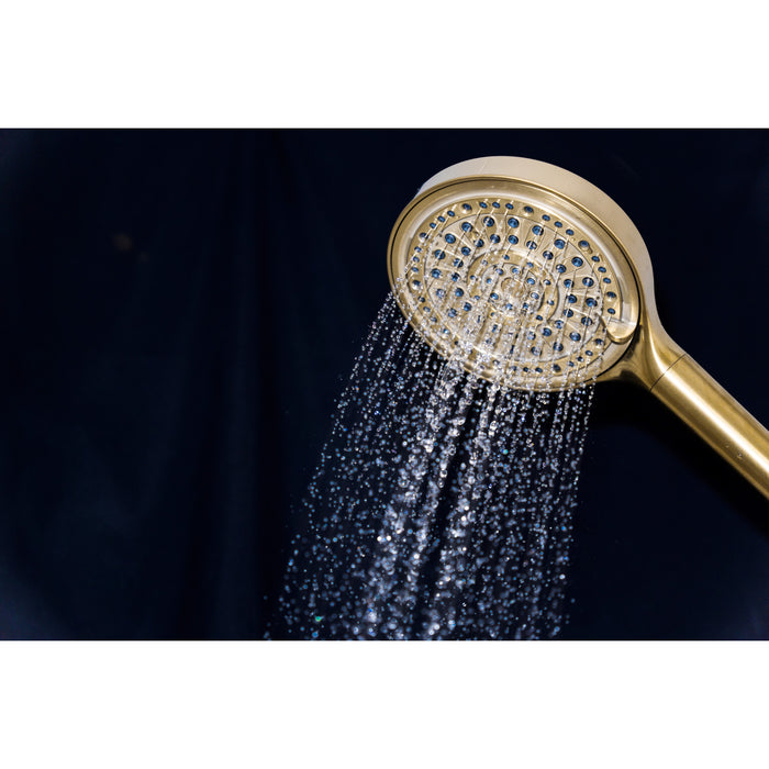 Kingston Regal KXH636A7 6-Function Hand Shower with Power Wash, Brushed Brass