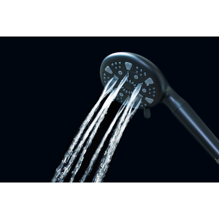 Kingston Regal KXH935A0 9-Function Hand Shower with Power Wash, Matte Black