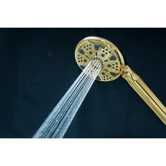 Kingston Regal KXH935A2 9-Function Hand Shower with Power Wash, Polished Brass