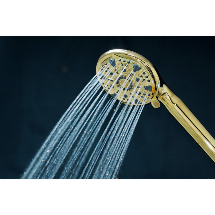 Kingston Regal KXH935A2 9-Function Hand Shower with Power Wash, Polished Brass