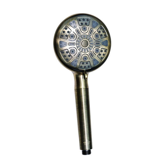 Kingston Regal KXH935A3 9-Function Hand Shower with Power Wash, Antique Brass