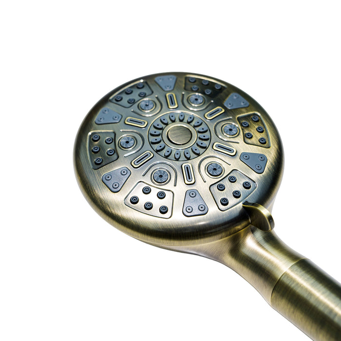 Kingston Regal KXH935A3 9-Function Hand Shower with Power Wash, Antique Brass