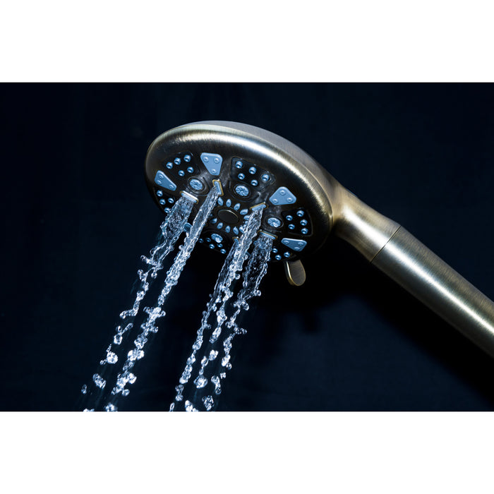Kingston Regal KXH935A3 9-Function Hand Shower with Power Wash, Antique Brass