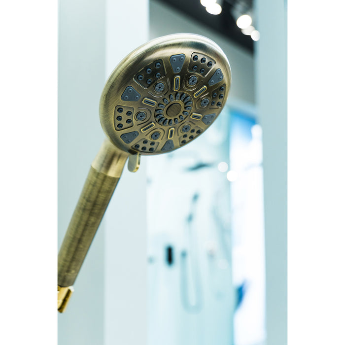 Kingston Regal KXH935A3 9-Function Hand Shower with Power Wash, Antique Brass
